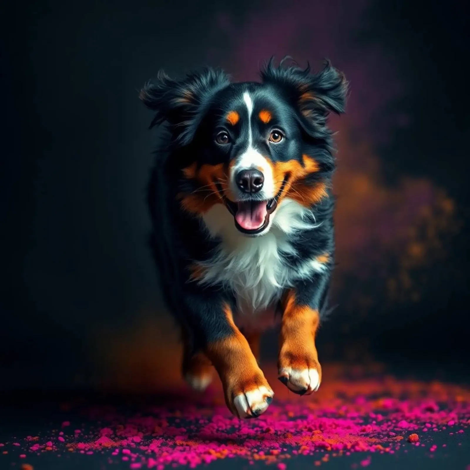 The colorful Bernese Mountain Dog #223 hahnemühle by Yumis.Beargang.and.Me