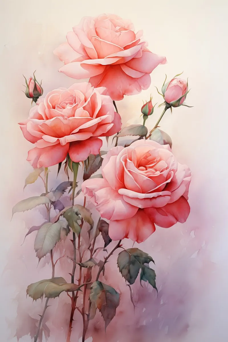 Die rosa Rose Acryl-Glas von Imagine