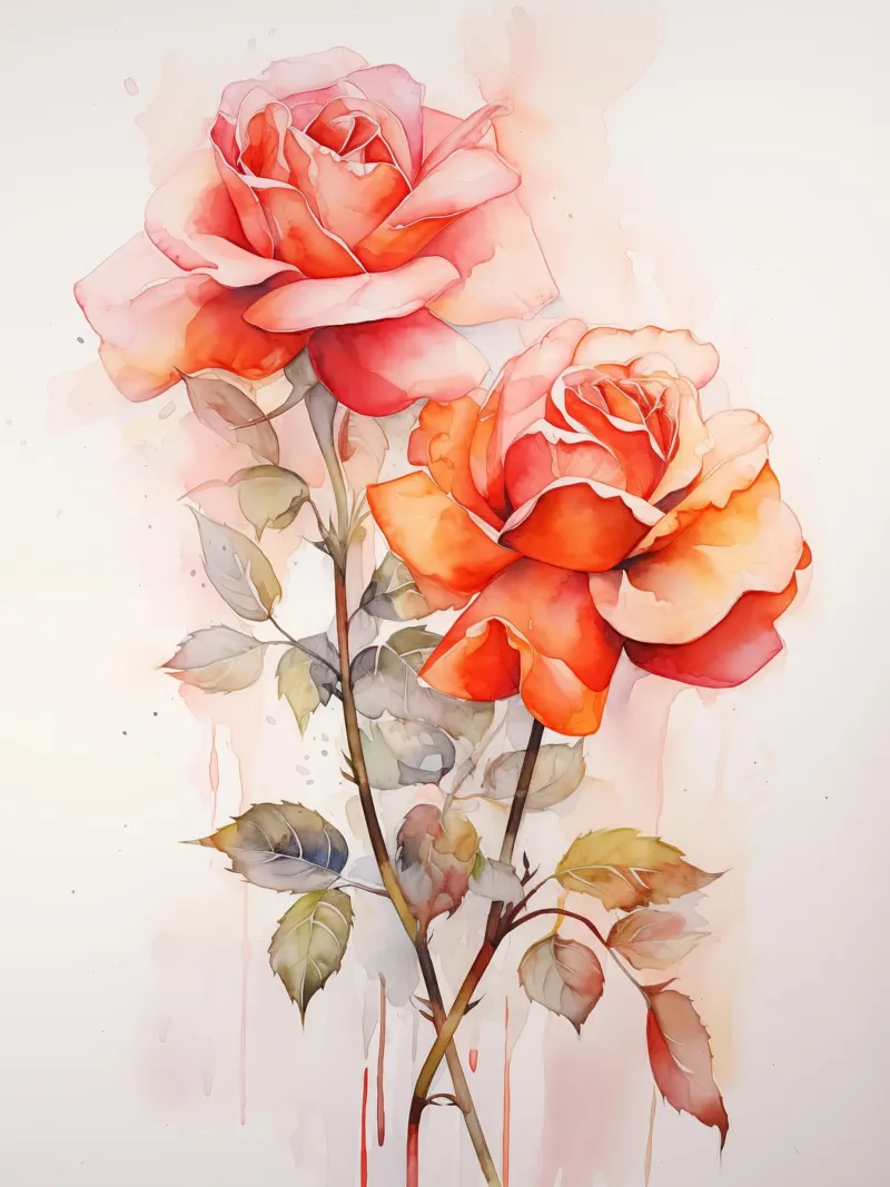 Rose rosse pellicola backlit da Imagine