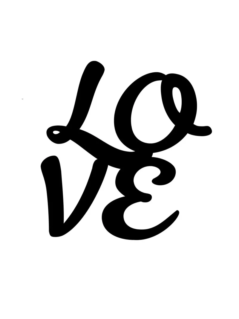 L'amore poster con telaio in alluminio da typostudio