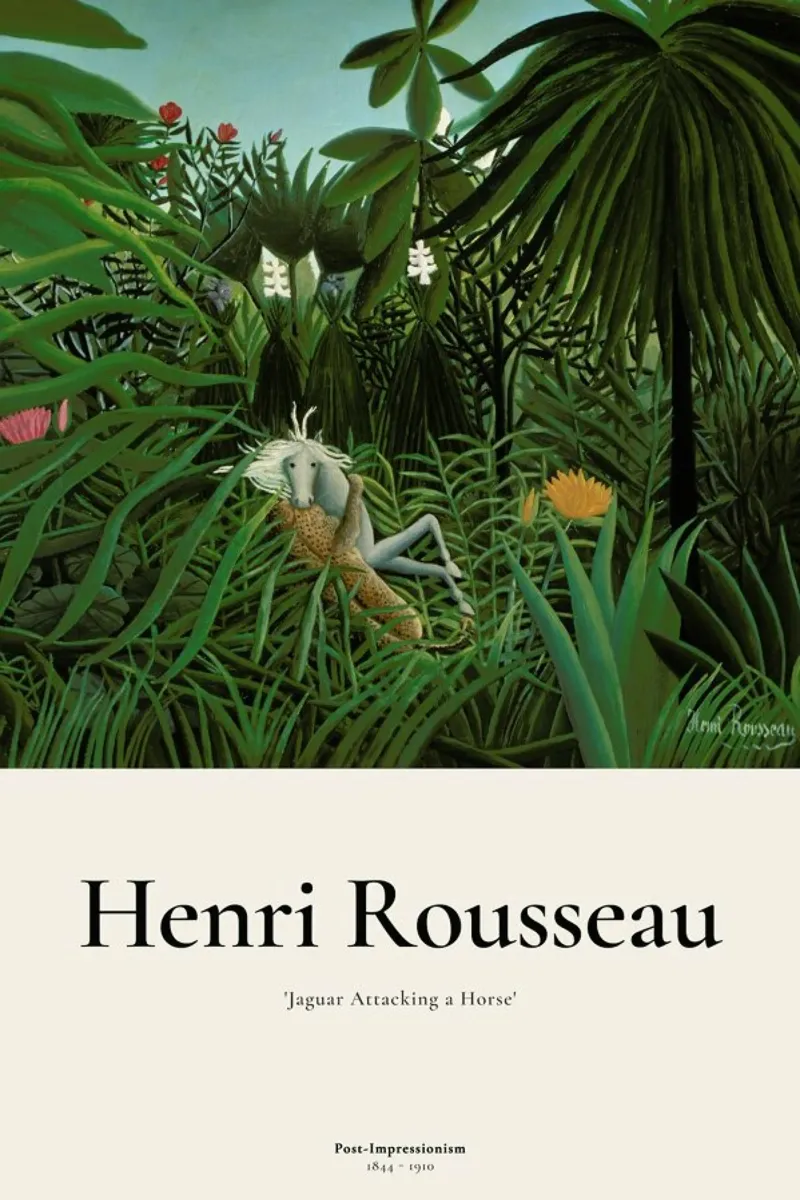 Rousseau - Jaguar Attacking a Horse pellicola backlit da ARTOTHEK