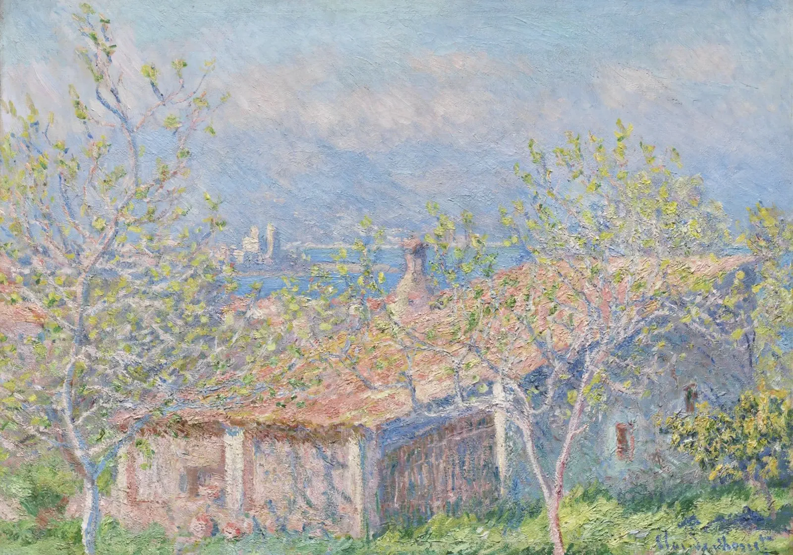 Casa del giardiniere ad Antibes (1888) di Claude Monet. poster con telaio in plastica da Monet Art Prints