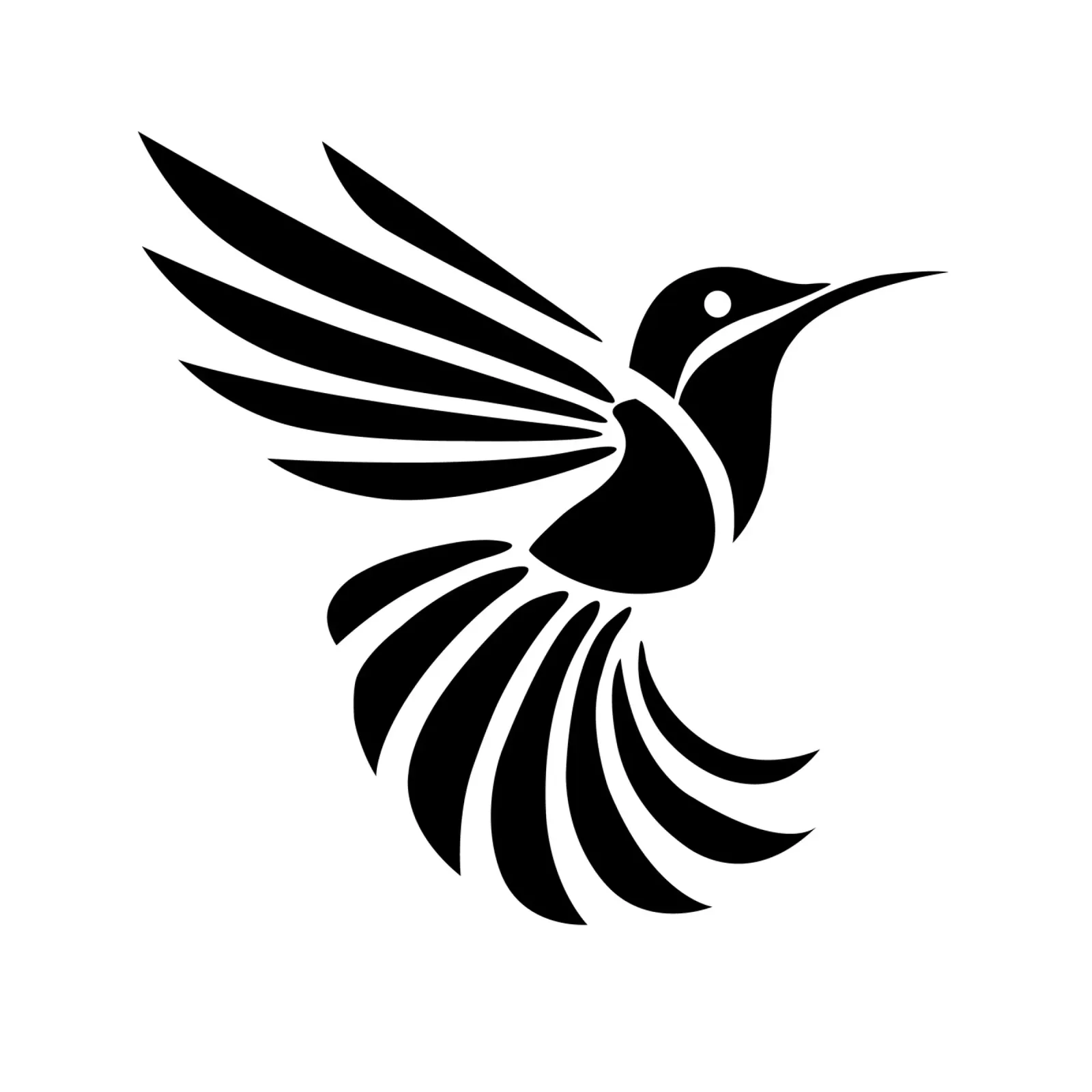 Silent Flight – Minimalist Hummingbird pellicola backlit da Sivaro
