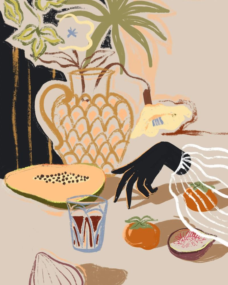 Fruits on The Table poster by Arty Guava
