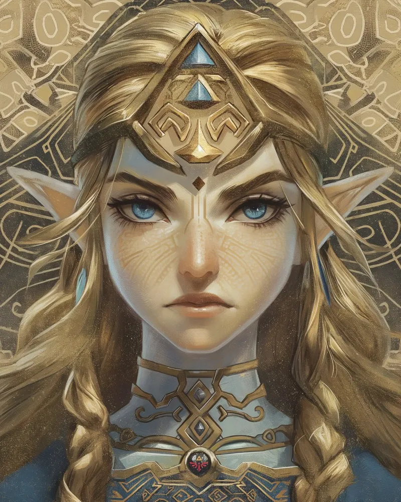 The Legend of Zelda Breath of the Wild canvas with Floater frame by Fleur de Lys