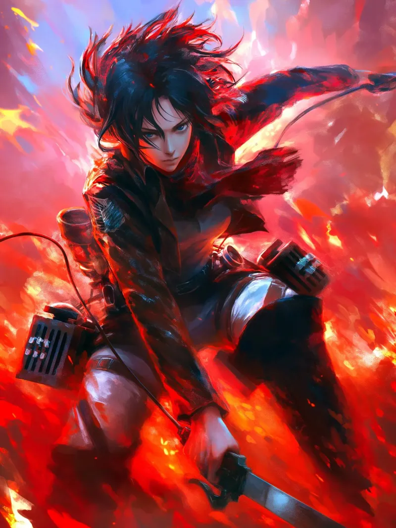 Mikasa Attack on Titan hahnemühle de Fleur de Lys