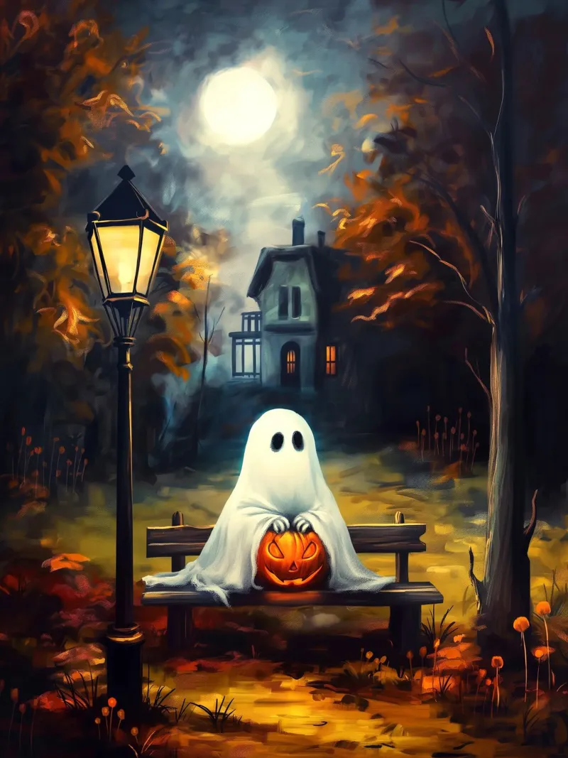 Fantasma di Halloween poster da Fleur de Lys
