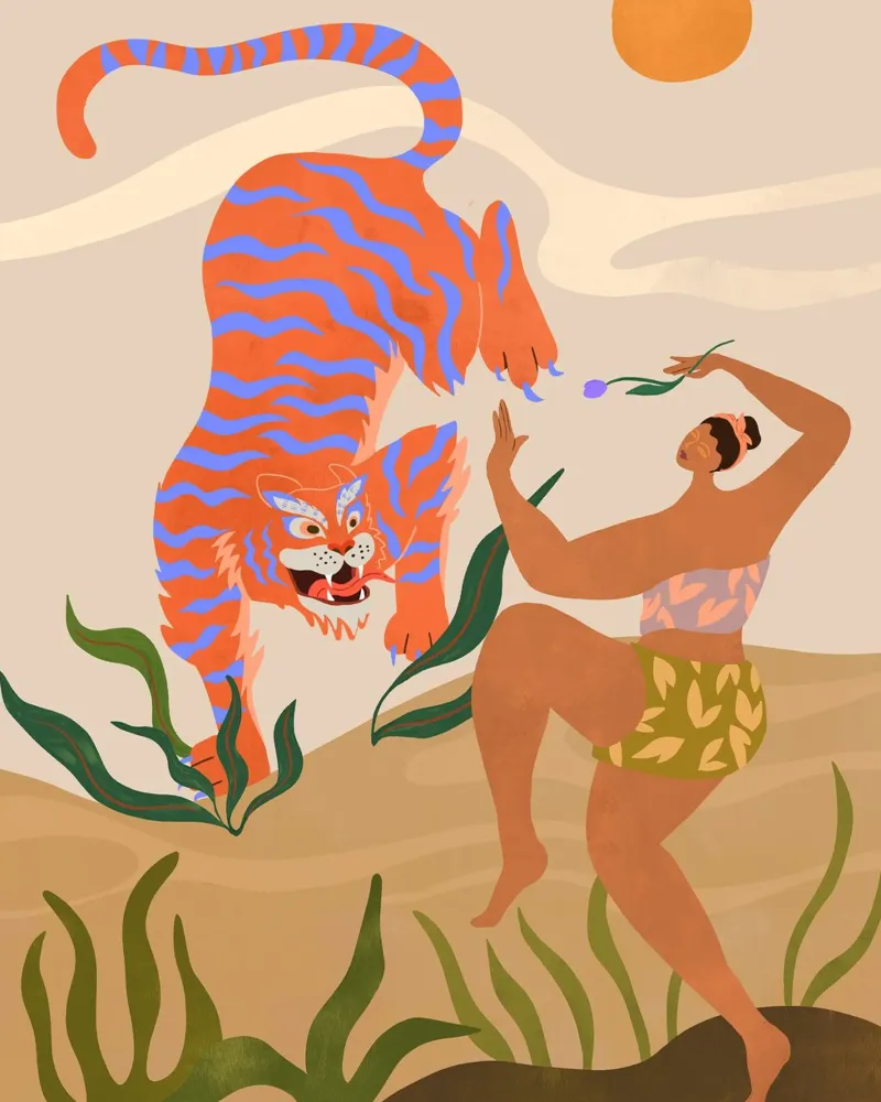 Dance with Me poster con telaio in alluminio da Arty Guava