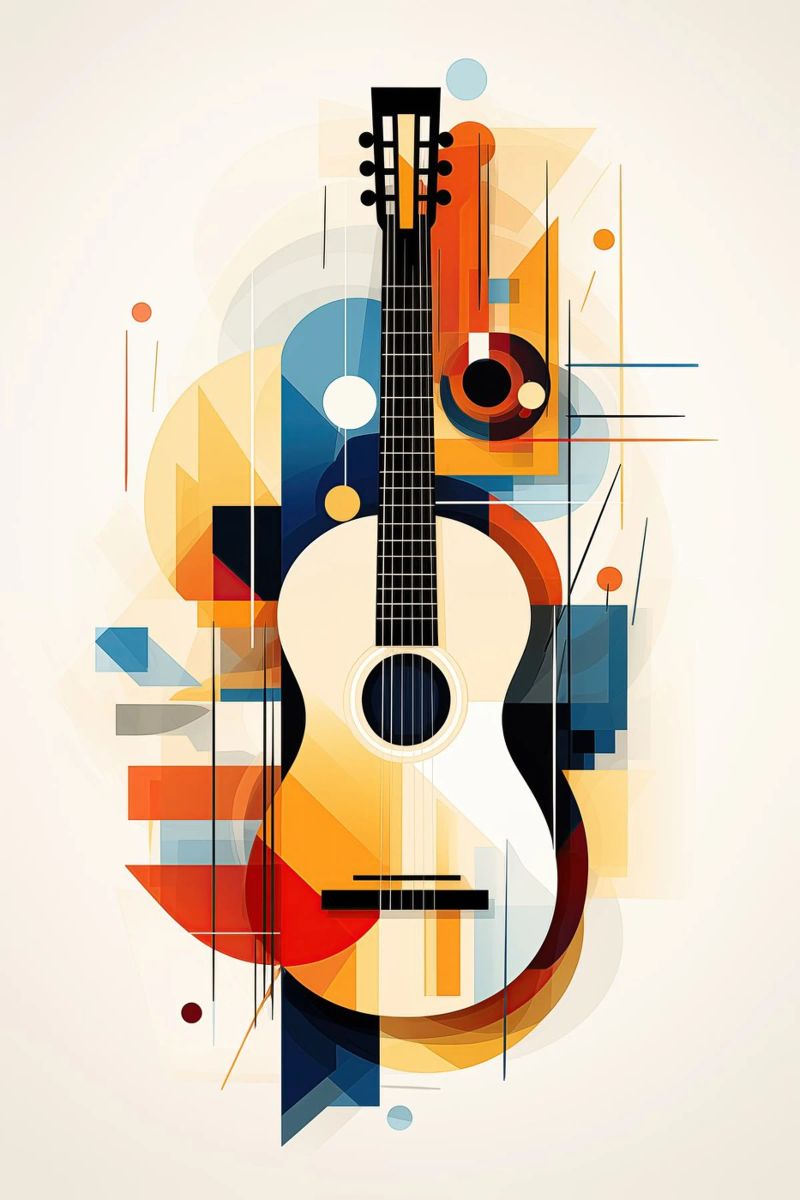 Guitar abstract poster by Imagine