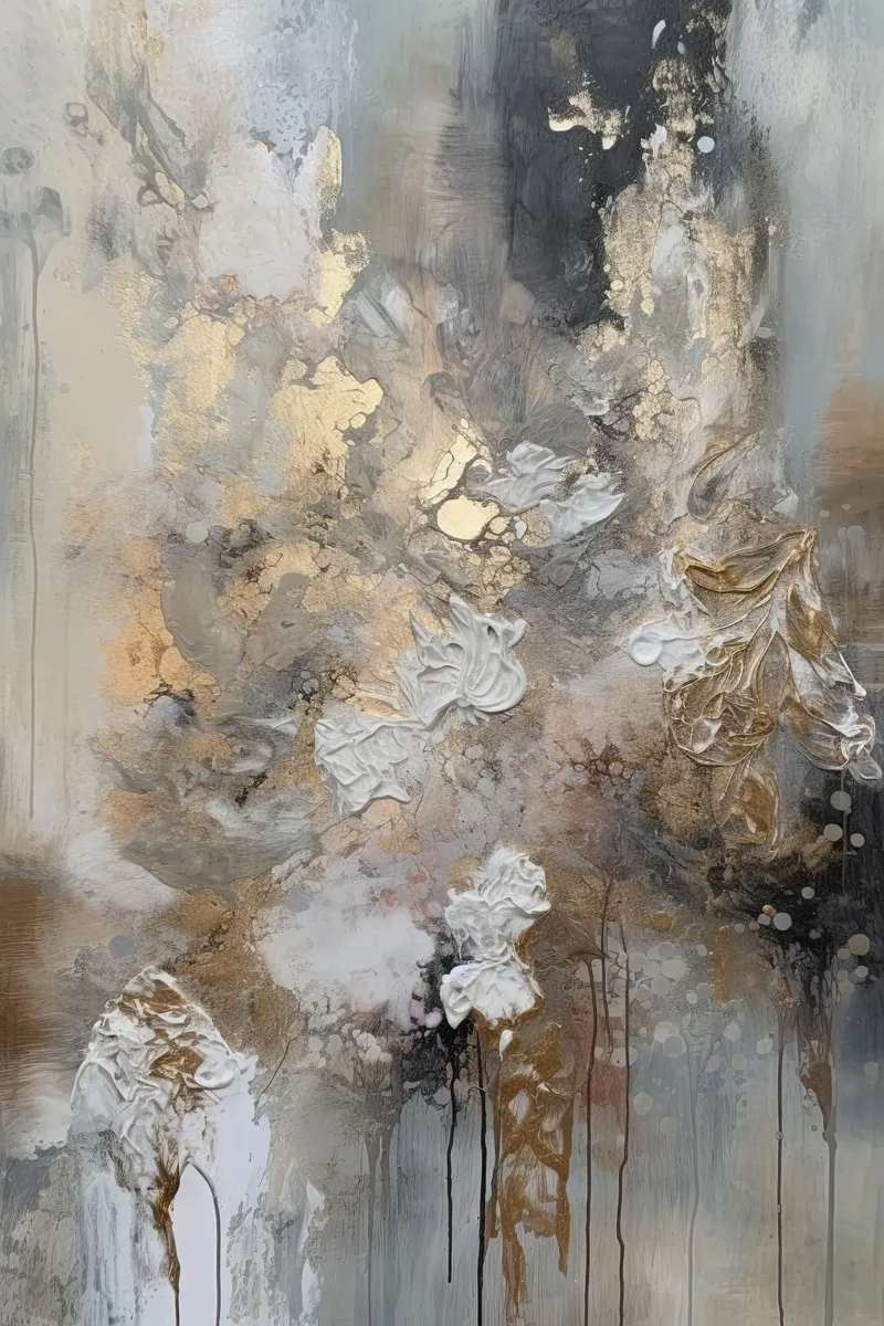 Abstracte reliëf hahnemühle van Imagine