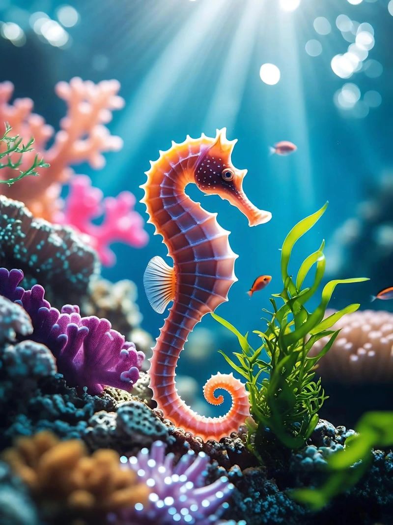 Seahorse | Floating Dream (1) poster by Trinkets NL Design Studio