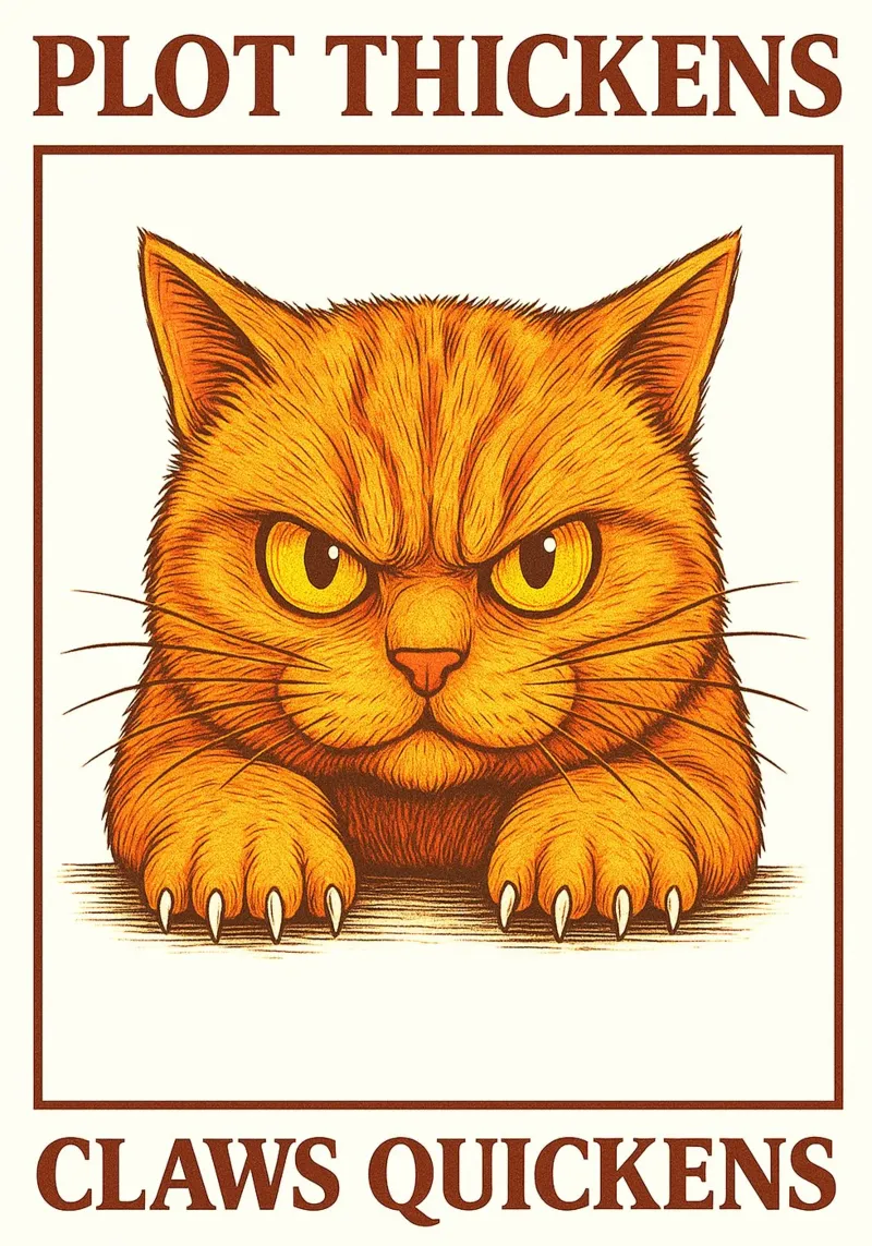 Gatto arrabbiato divertente poster da Rawdenox