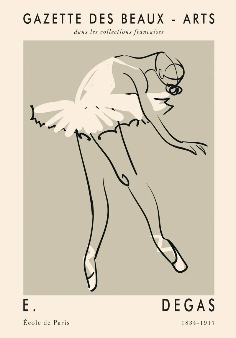 Edgar Degas - Gazette Des Beaux poster con telaio in plastica da Alfieson