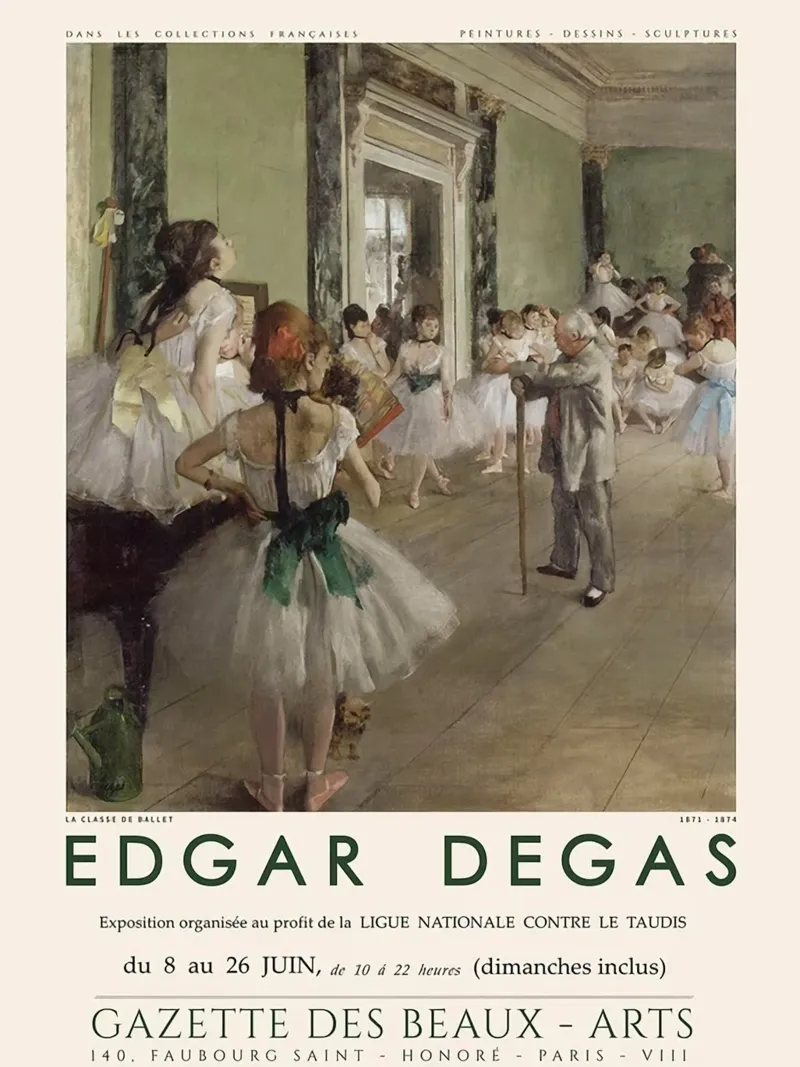 Poster della classe di balletto di Edgar Degas plexiglass da Alfieson