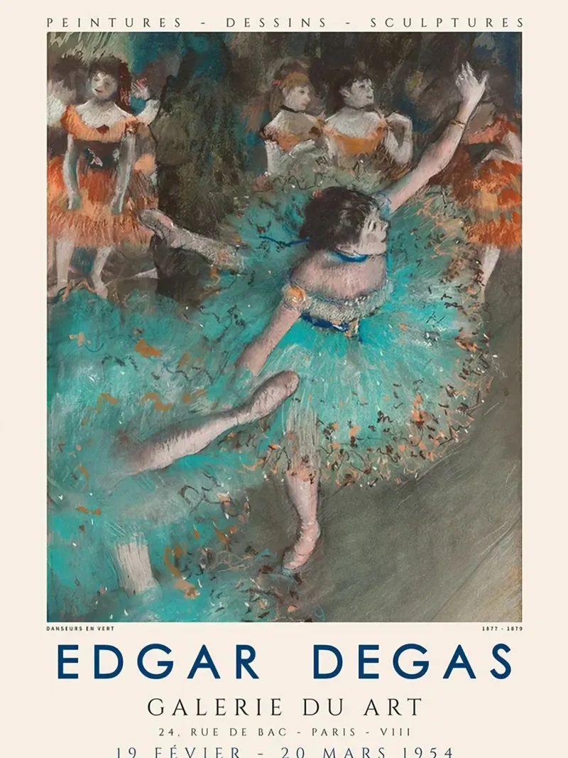 Poster di danza di Edgar Degas poster con telaio in legno da Alfieson