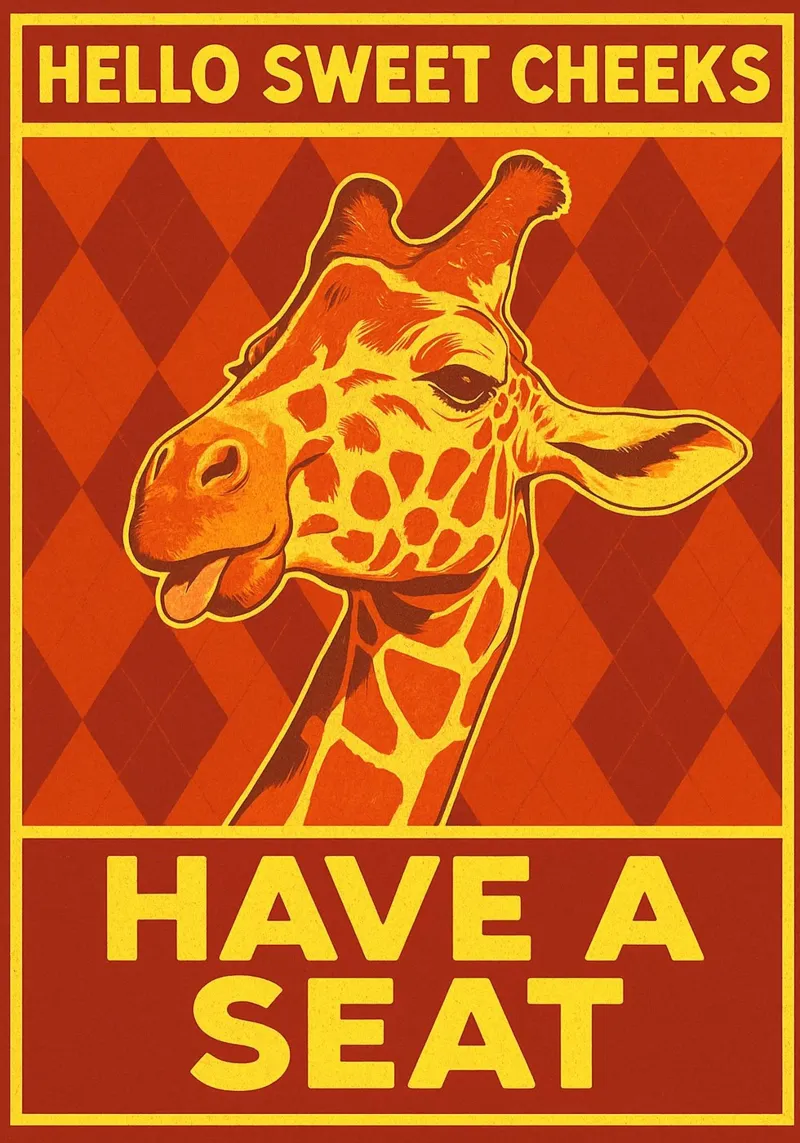 Ciao, guance dolci, giraffa carta hahnemühle da Rawdenox