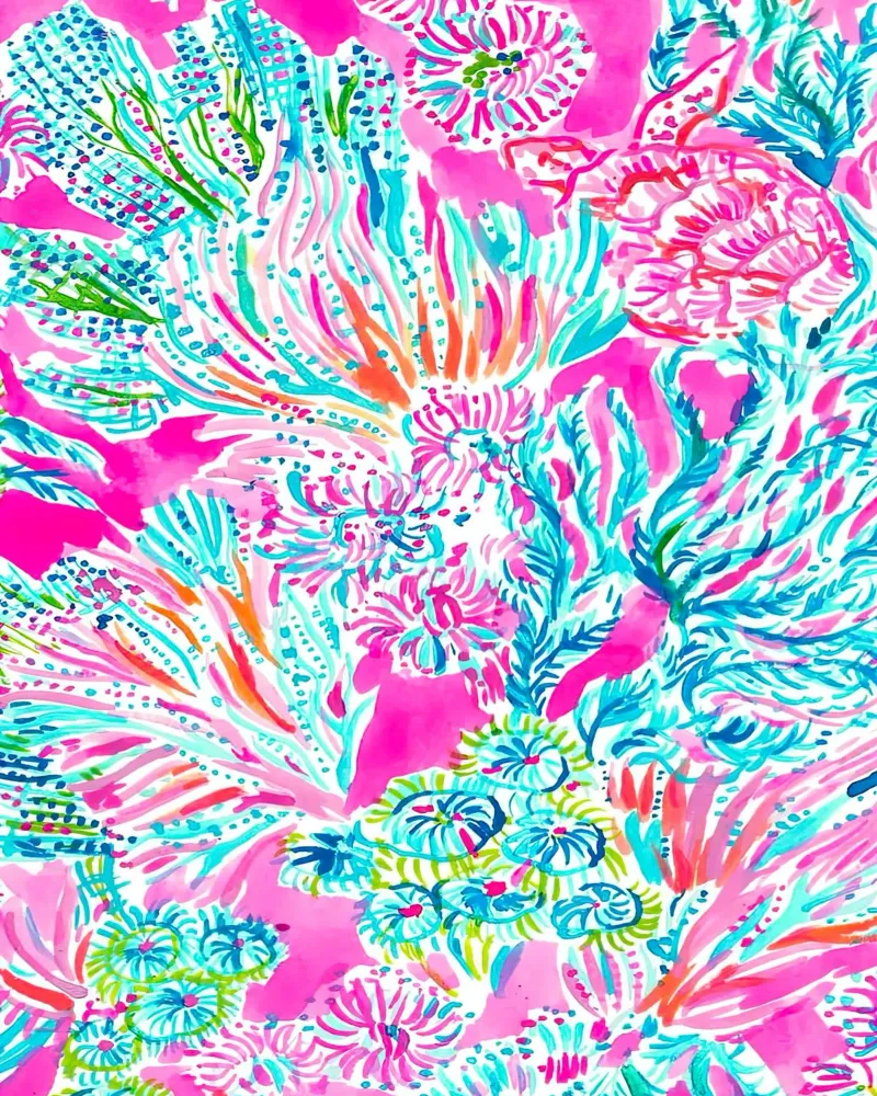 Lilly Pulitzer - Ispirazione Villar poster con telaio in legno da Queenshop