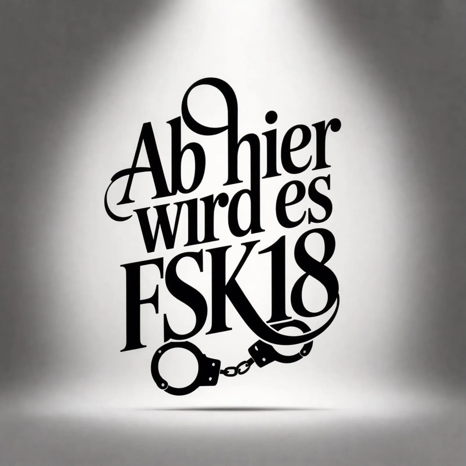 FSK 18 poster with wooden frame by Aphorismiker
