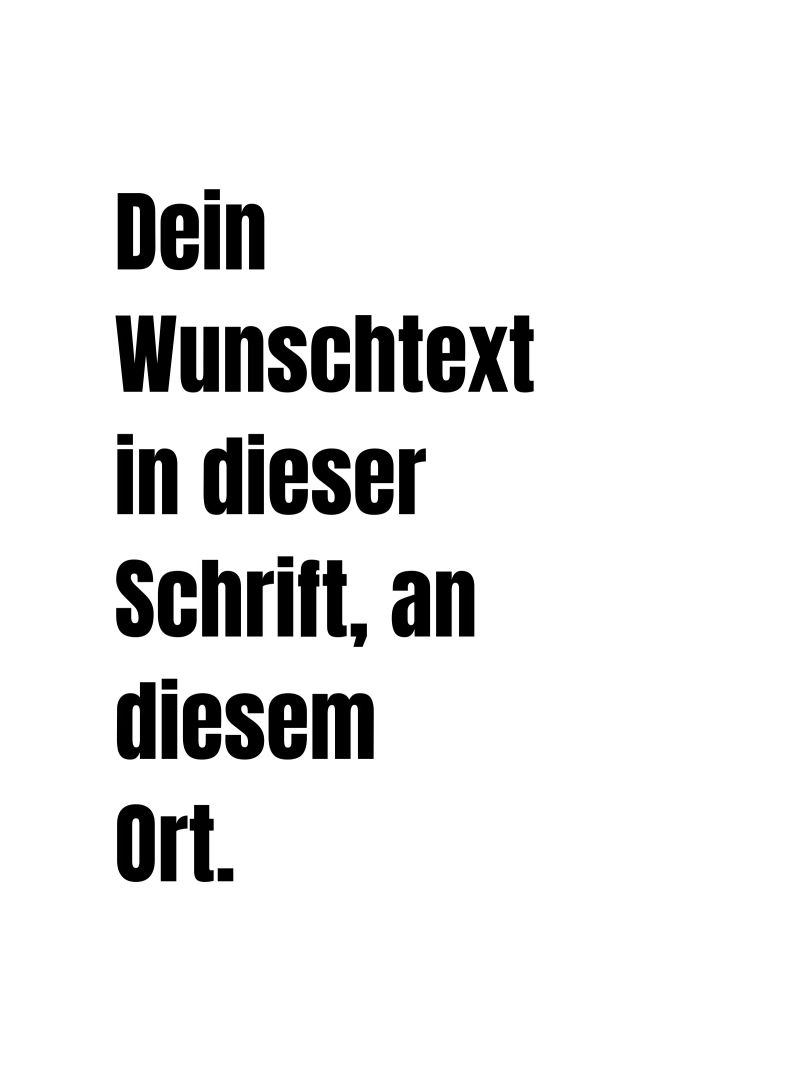 Wunschtext in schwarz weiß Poster von WORTSPIEL