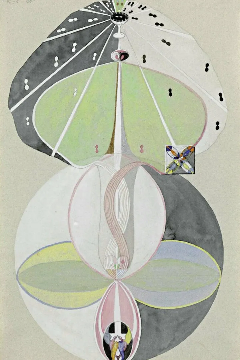 Hilma af Klint - Tree of Knowledge III backlit folie van Vintage by JUNIQE
