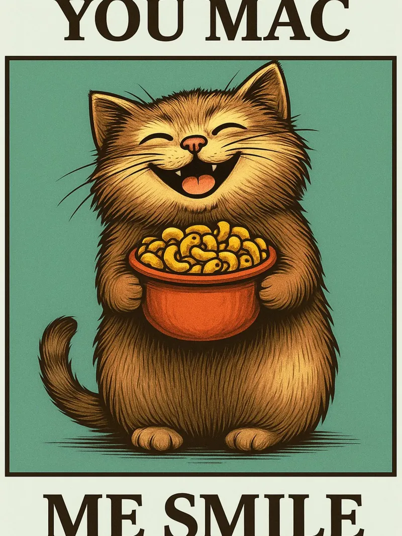 You Mac Me Smile Quote Funny Cat pellicola backlit da Rawdenox