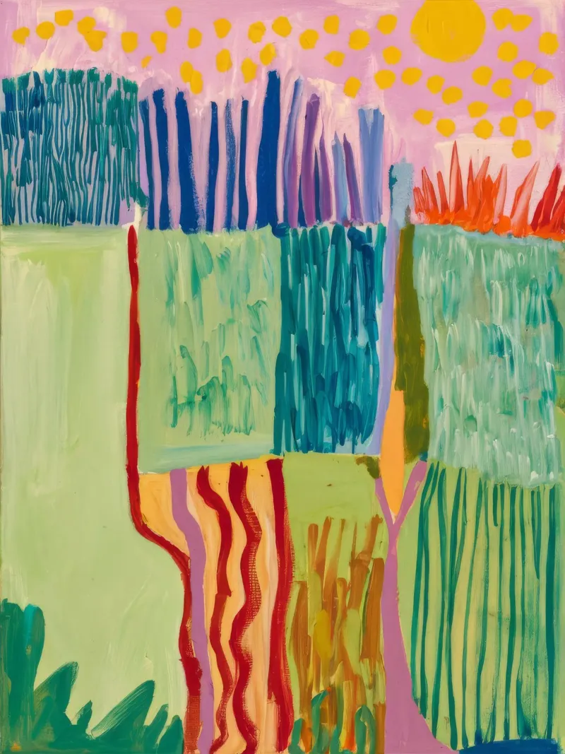 Patchwork Coastal View canvas by Sublime Layers