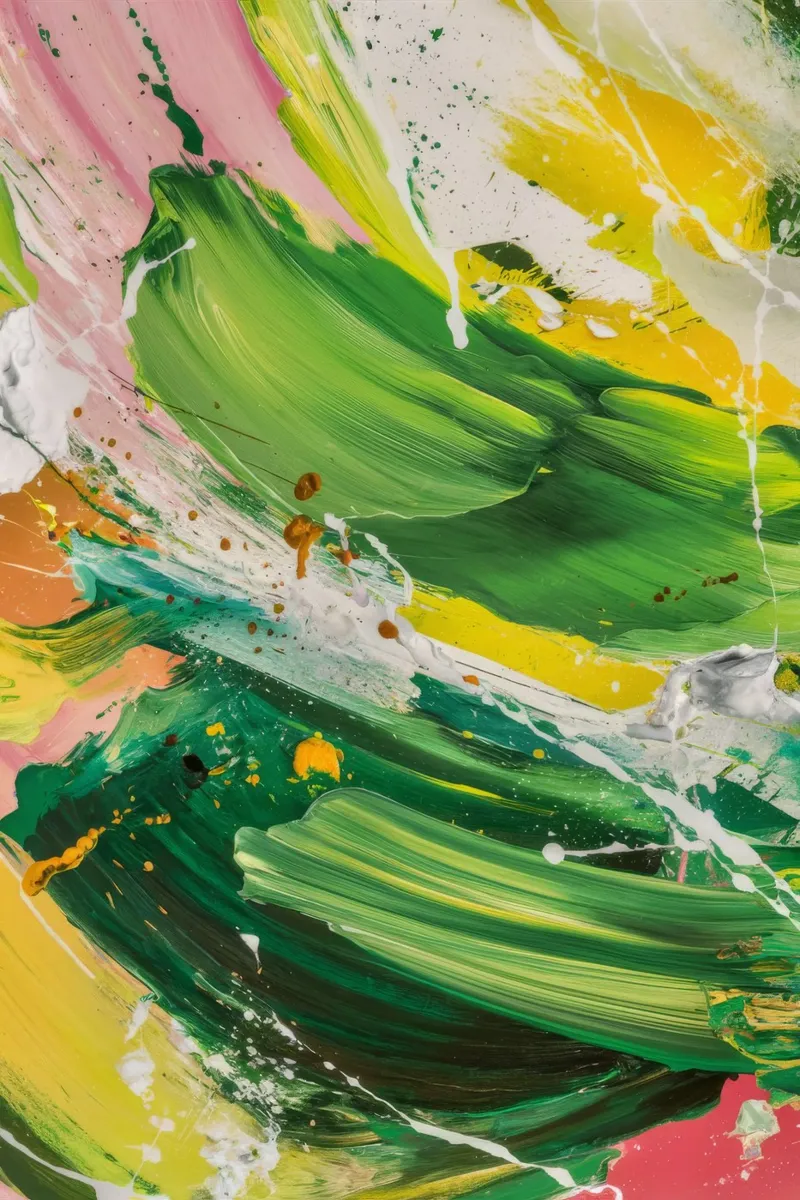 Smaragd Pinselstrich Tanz Hahnemühle von Sublime Layers