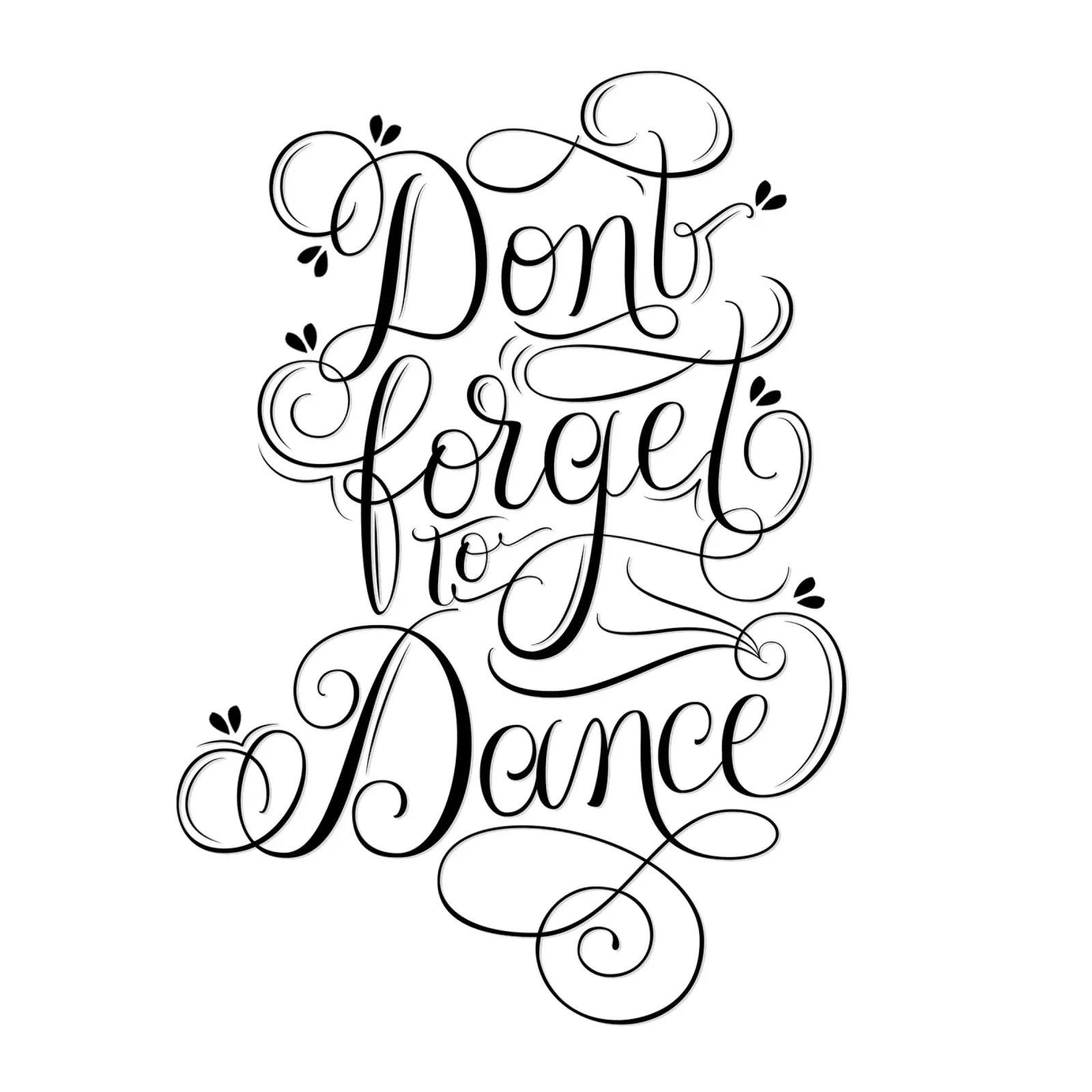 Non dimenticate di ballare. Danzare attraverso la vita. pellicola backlit da CalliLetters