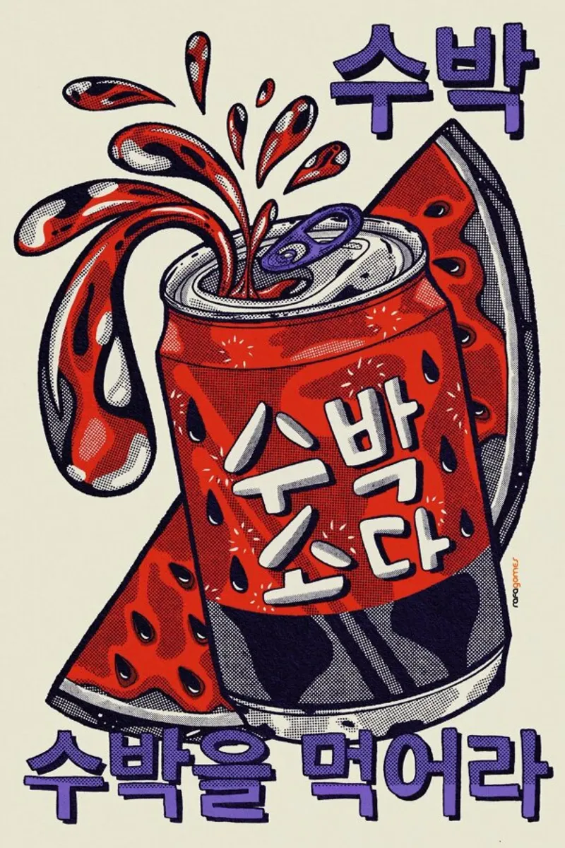 Watermelon Soda canvas van Rafa Gomes