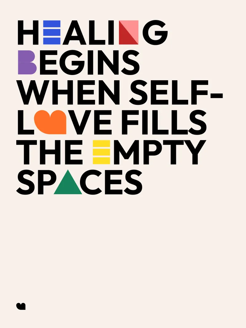 Healing begins with Self-Love poster with aluminum frame by Bureau Purpur