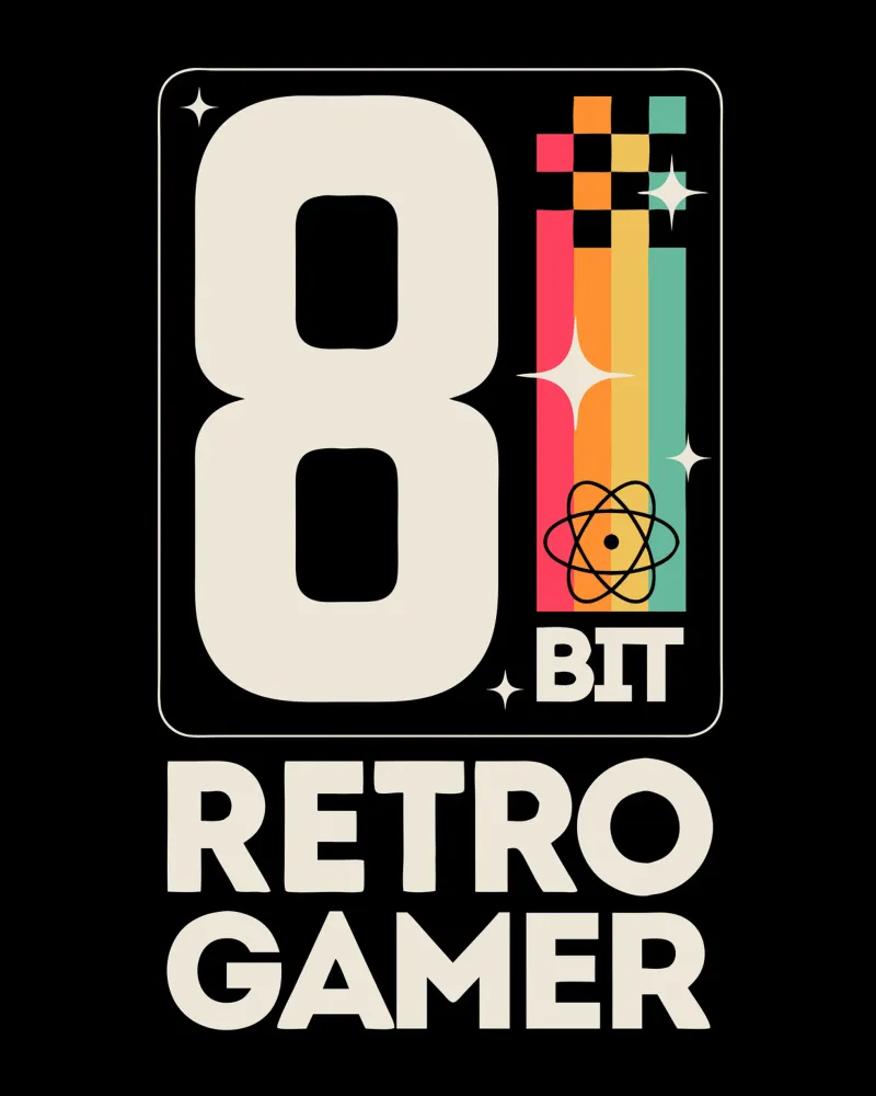 Retro Gamer Pixel 8 Bit - bianco pellicola backlit da LM2KONE