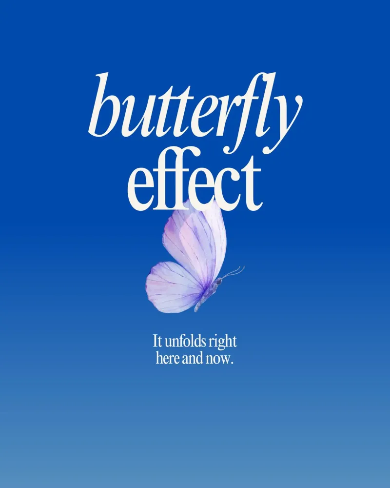 butterfly effect poster with aluminum frame by Ambition Wall