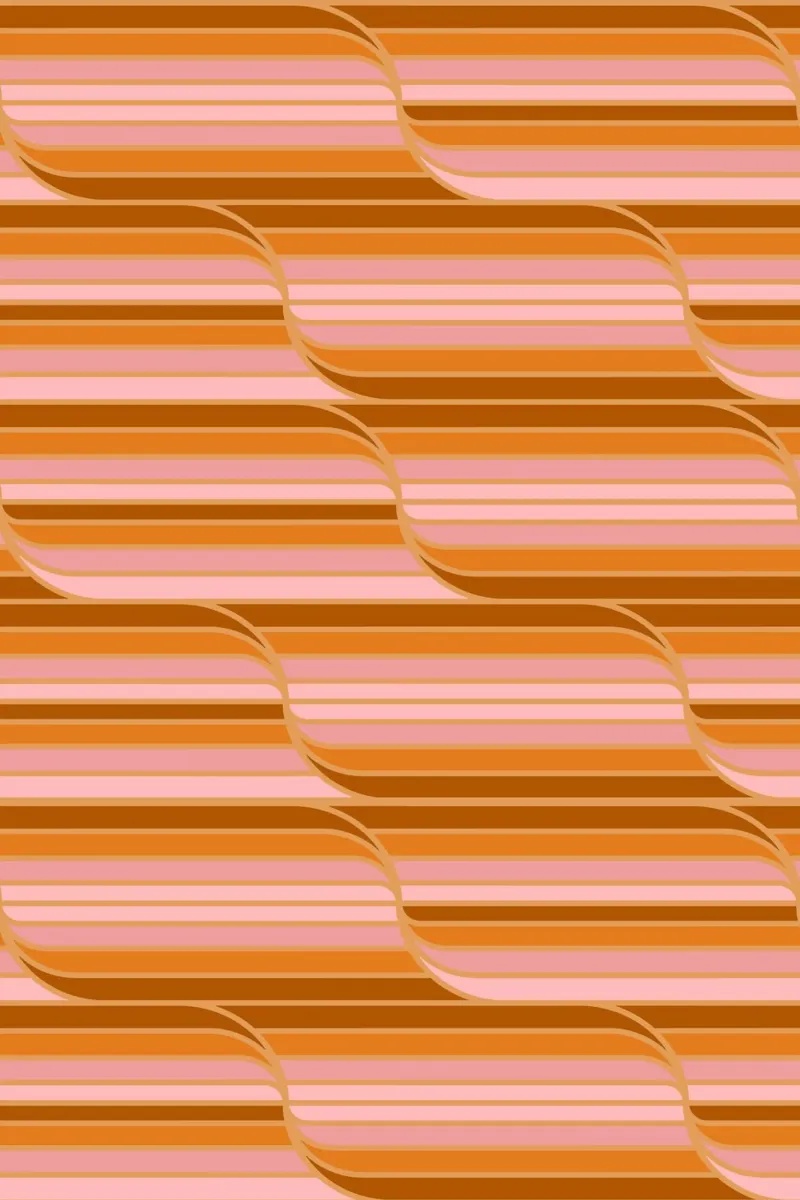 Geo Stripes Butterscotch alluminio dibond da SilverPegasus
