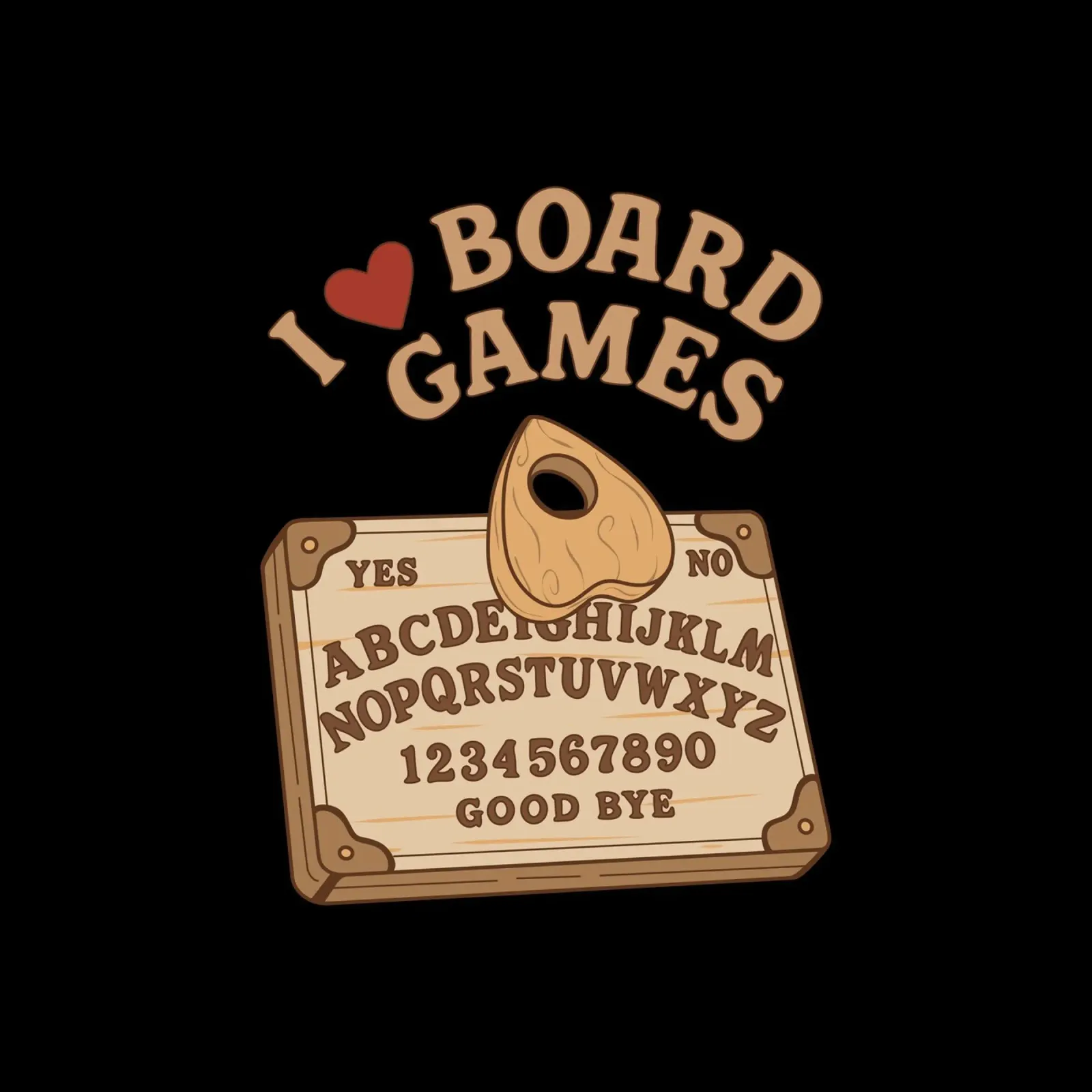 Ich liebe Brettspiele Schwarz Poster von Loobs