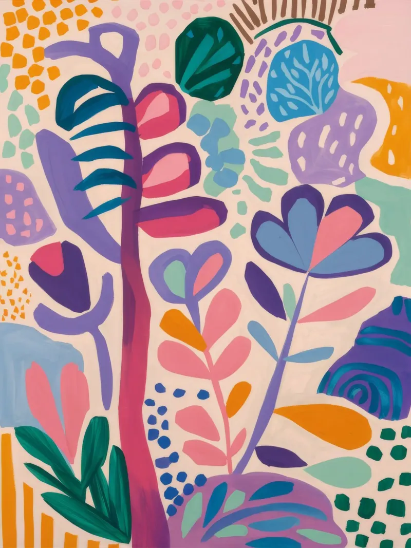 Pastel Jungle Waltz hahnemühle by Zep Layers