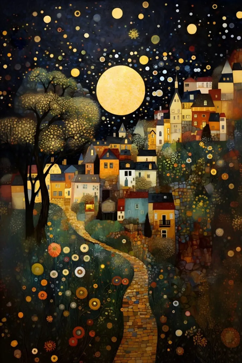 Gustav Klimt Inspired Art Print Wall Art Home Decor poster con telaio in plastica da Super Art