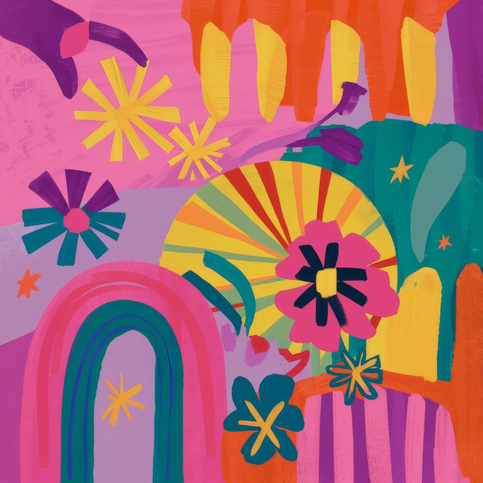 Festival Rainbow Bloom poster de Zep Layers