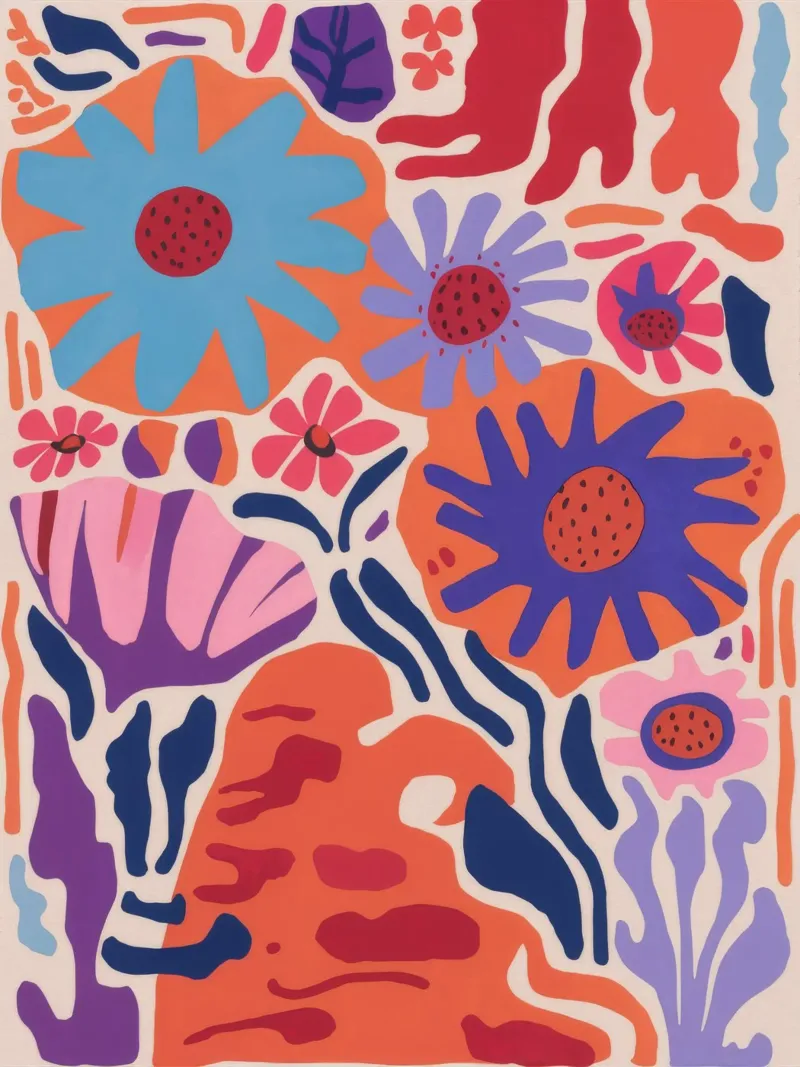 Impulso cosmico del giardino poster con telaio in alluminio da Zep Layers