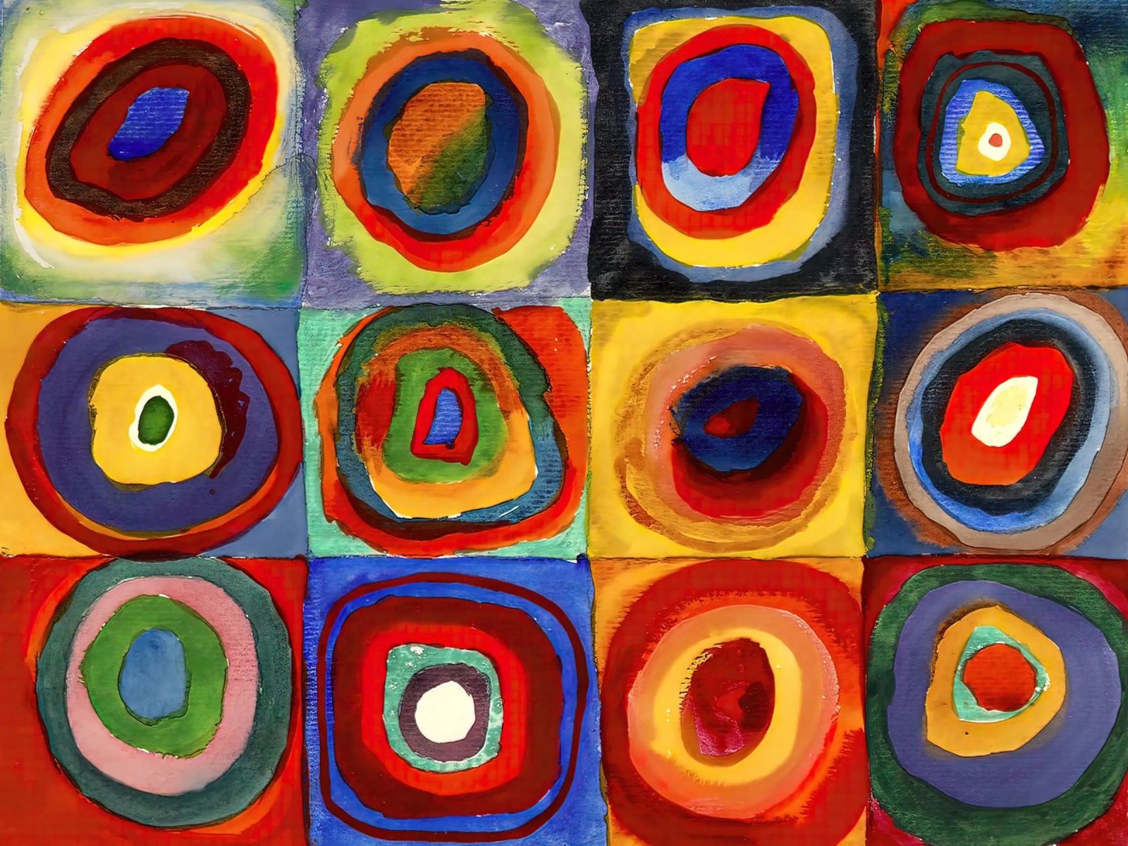 Vassily Kandinsky 1913 - Color Study, Squares with Concentri poster by 50 masterpieces