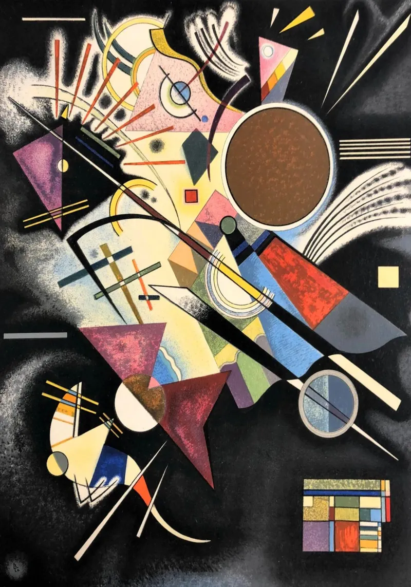 Wassily Kandinsky Accompagnamento in nero pellicola backlit da 50 masterpieces