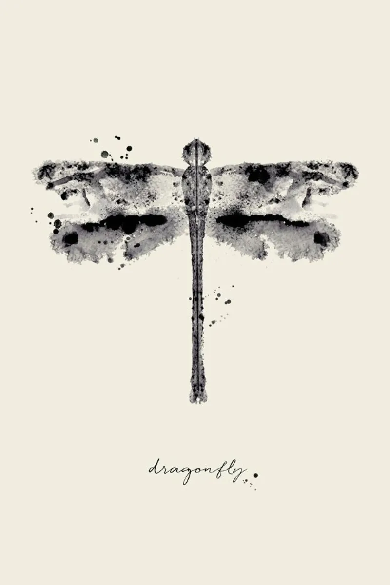 Ink Dragonfly Black & White pellicola backlit da Flora & Fauna