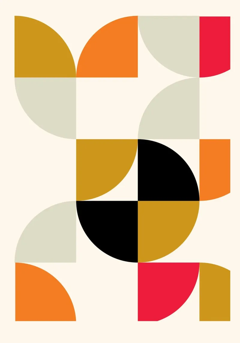 Curvas Bauhaus: Geometría Abstracta, Tendencia Moderna de Mediados de Siglo metacrilato de NorwesClub