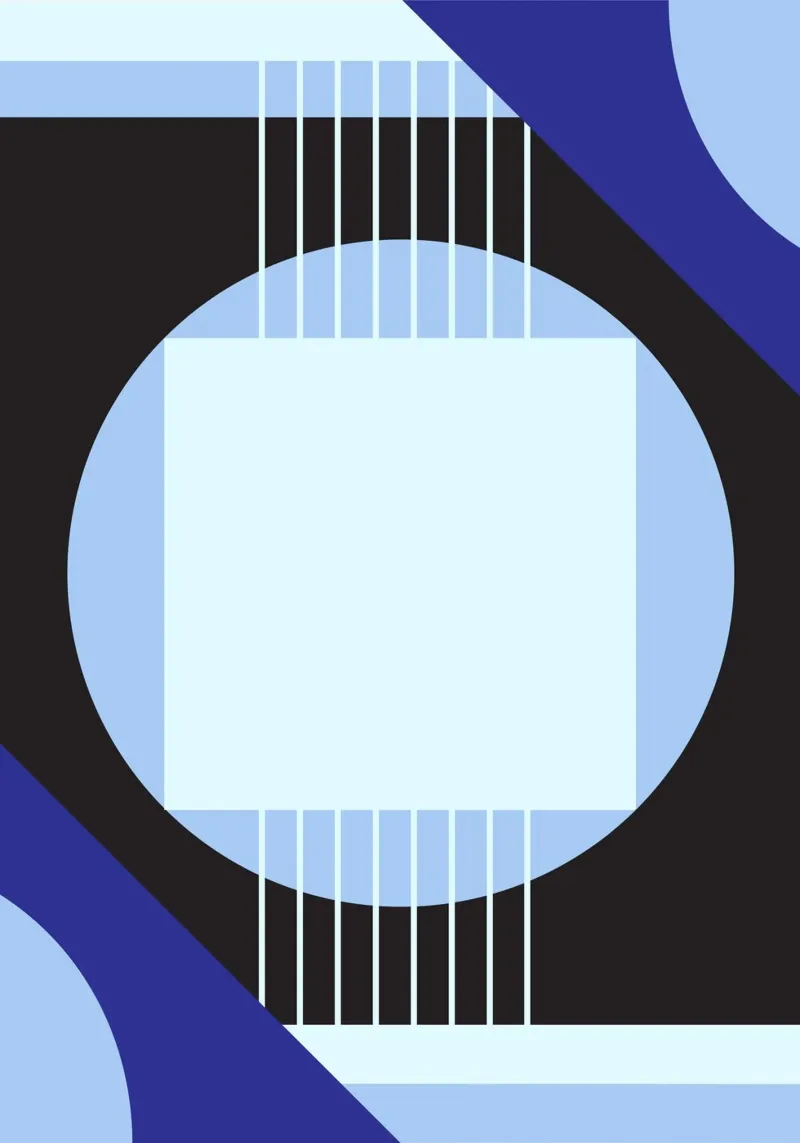 Azul Bauhaus: Abstract Geometric, Modern Dark & Light Art poster con marco de madera de NorwesClub