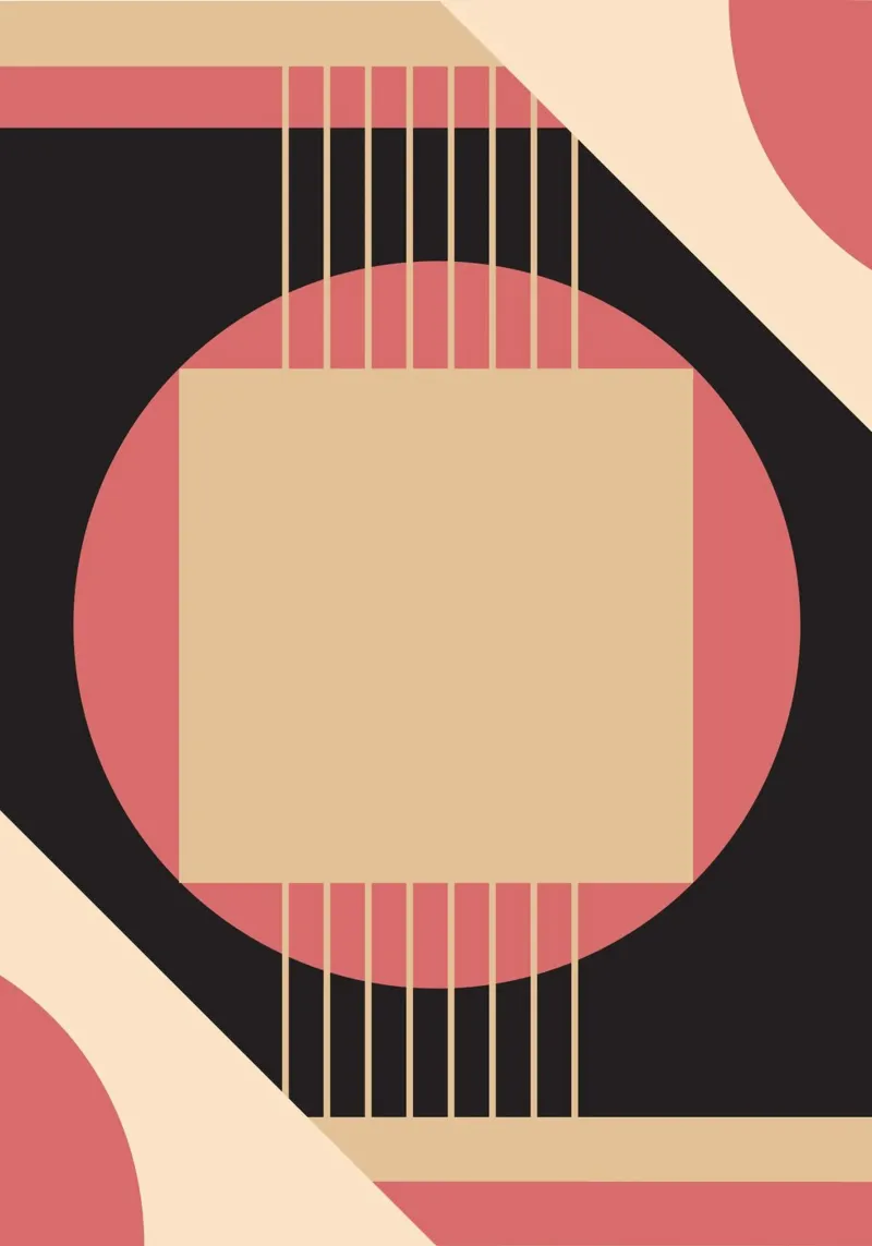 Geométrico de mediados de siglo: Rosa y Negro Abstracto, Líneas Modernas A poster con marco de aluminio de NorwesClub