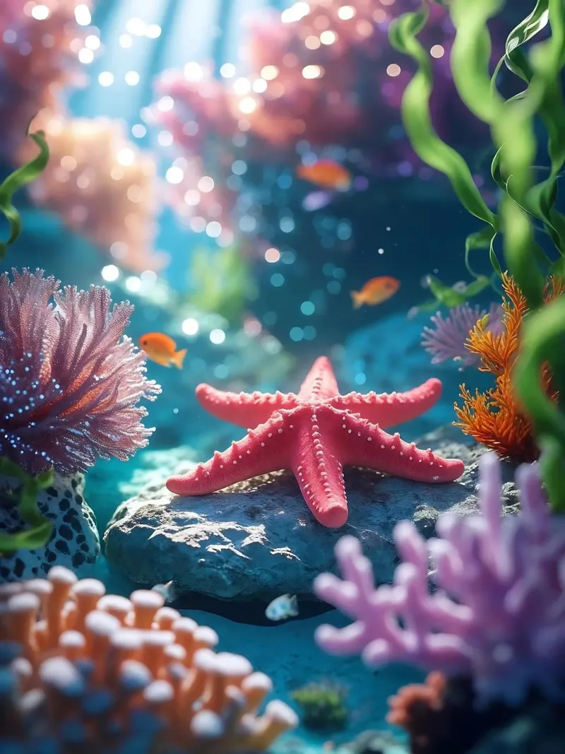Starfish Red | Starlight on the Bottom metacrilato de Trinkets NL Design Studio