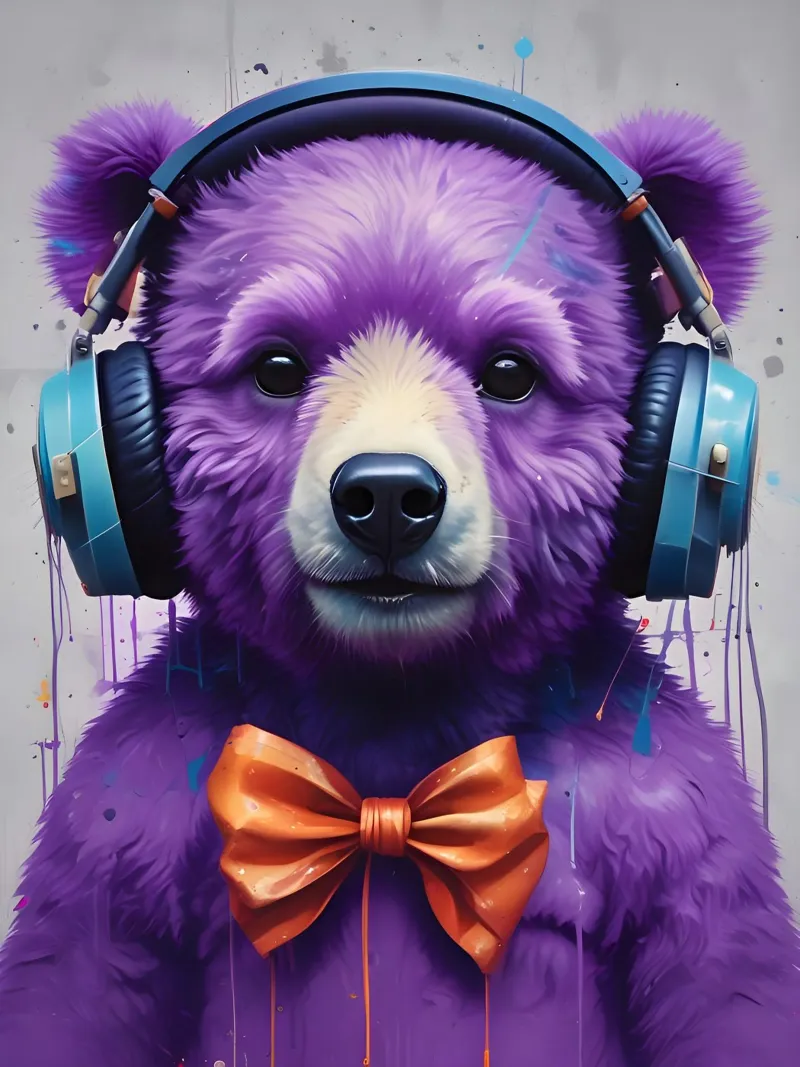 DJ violet Beren-schattig canvas met Baklijst van MakArena