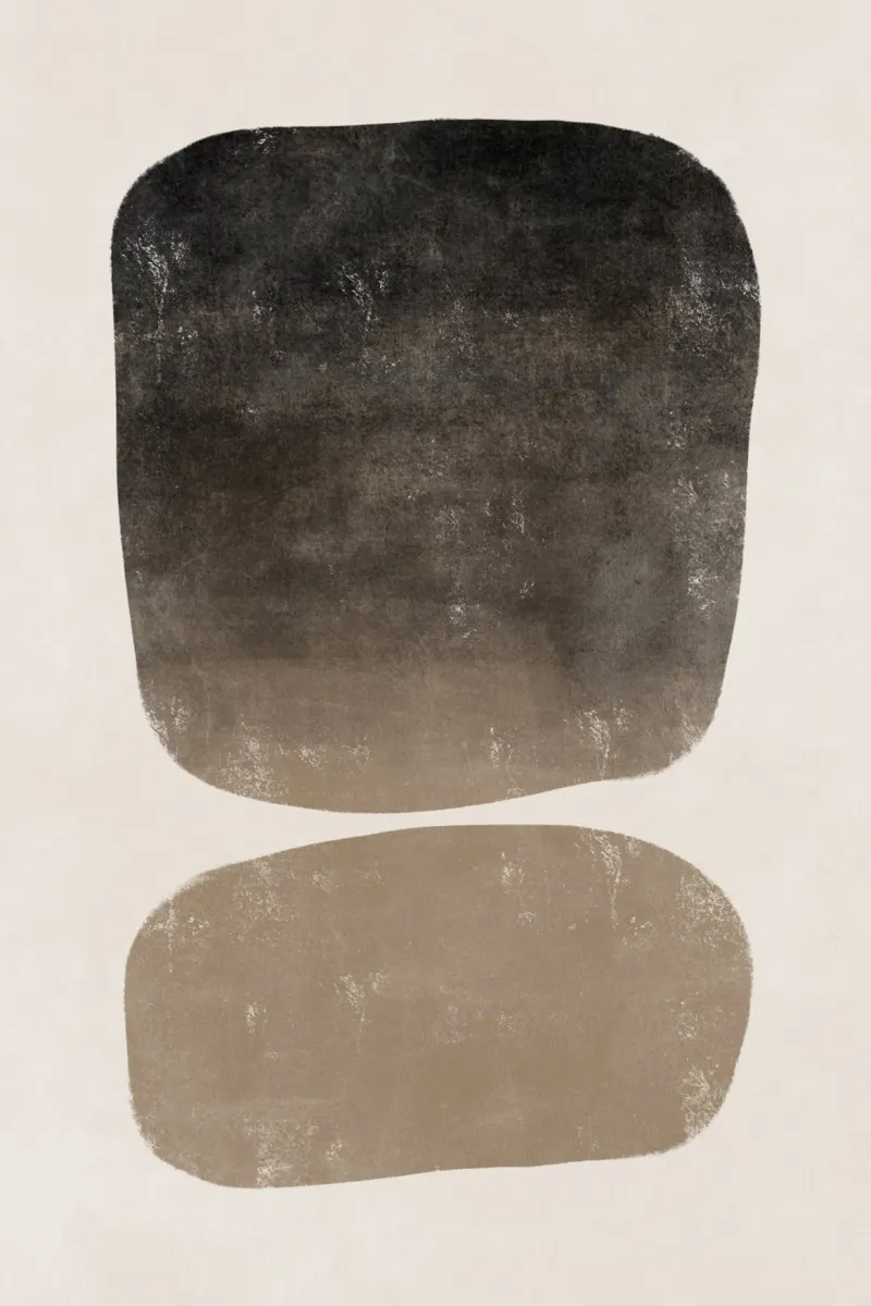 Abstract Modern Art, affiche monochrome neutre hahnemühle de AbstractPrints