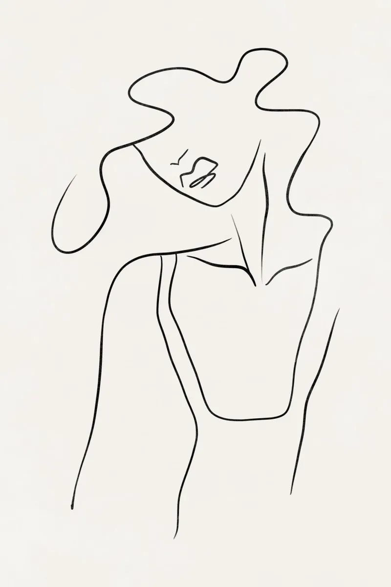 Abstract Line Art, Abstract Modern Art Hahnemühle von AbstractPrints