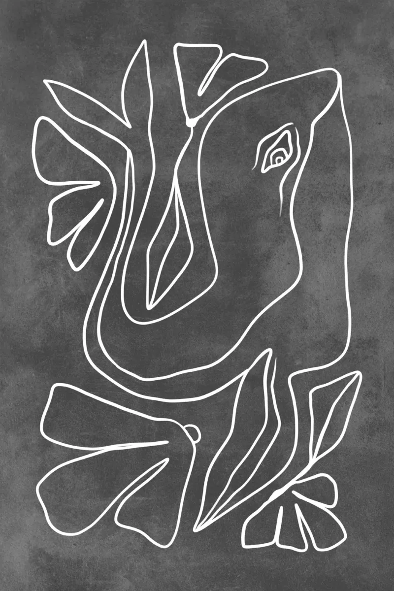 Poster abstrait, art mural graphique, impression moderne poster avec cadre en aluminium de AbstractPrints