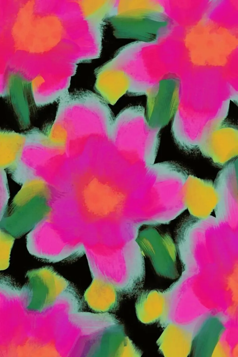 Pink Flowers carta hahnemühle da treechild